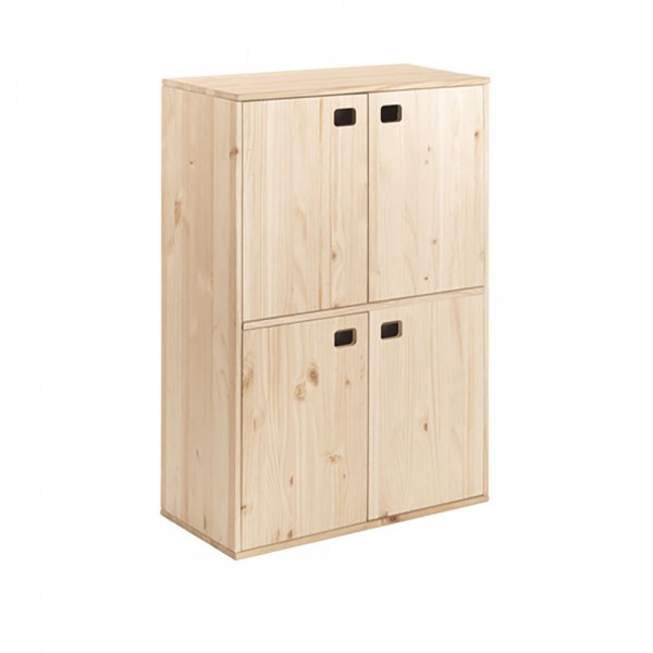 Mueble dinamic 4 puertas pino macizo 105,4 x 70,8 x 33 cm