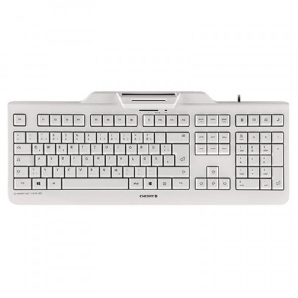 Cherry teclado+lector chip integrado (dnie) blanco