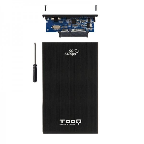 Tooq tqe-2522b caja hd 2.5" sata3 usb 3.0 negra