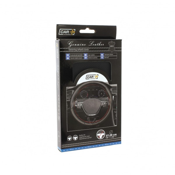 Funda/Cubierta Cuero Real NO SINTÉTICO. con Aguja e Hilo Negro para Coser y Ajustar al Volante