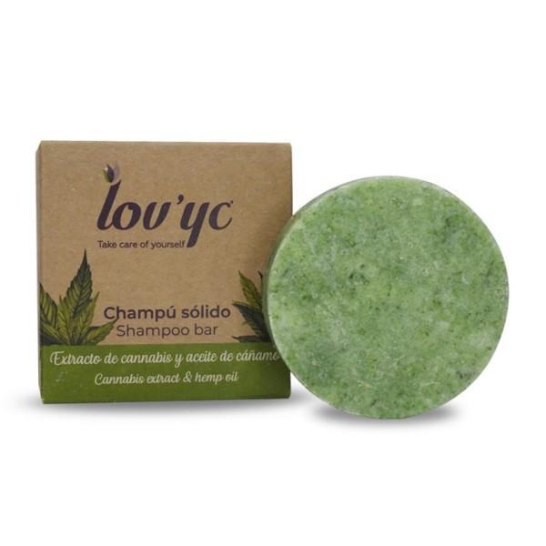 Lovyc cannabis y aceite champu solido 50gr