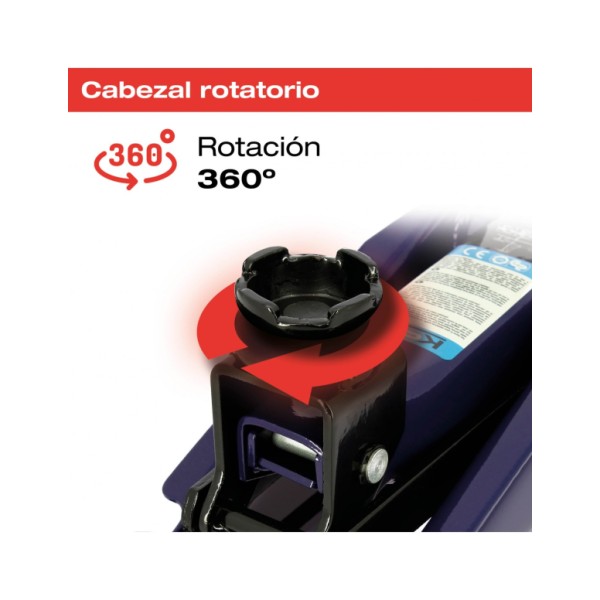 Gato Hidráulico Taller con Ruedas para Coche de 2 Toneladas 2000kg Reforzado y Homologado