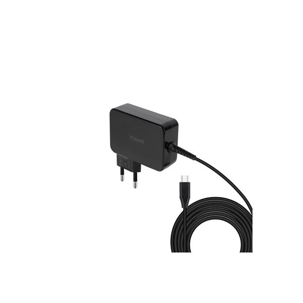 Tooq cargador portatil gan usb-c pd 90w negro