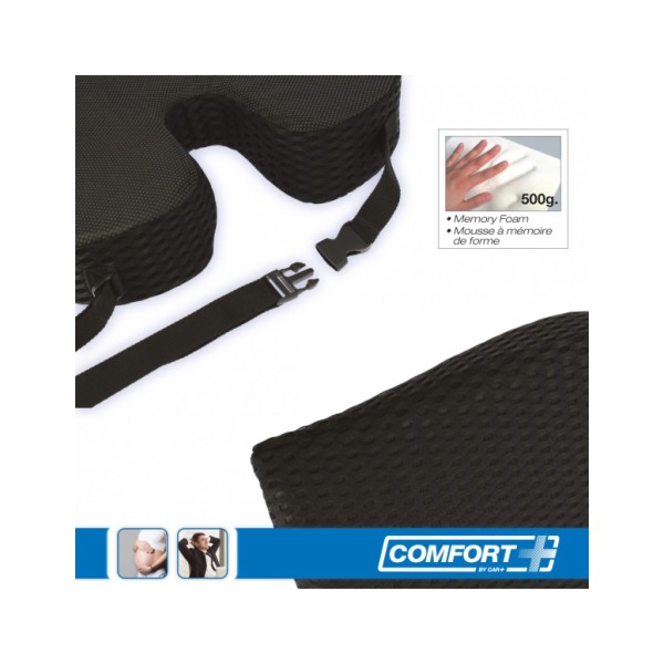 Cojín Viscoelastico de Asiento Ortopédico de 42cm x 40 cm, con Espuma de Memoria para Alivio del Dolor de Cóccix