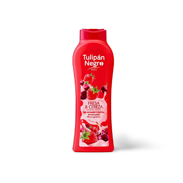 Tulipán Negro gel de baño Fresa y Cereza 650ml