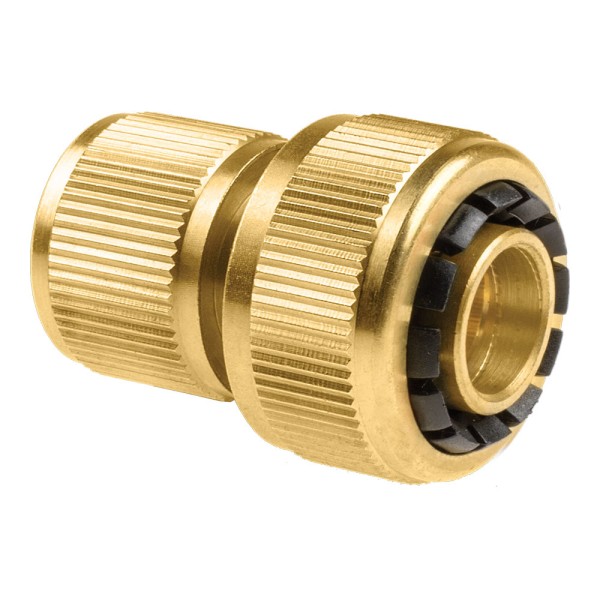 Conector rápido de manguera de latón brass 6 bar, ¾ pulg, blister