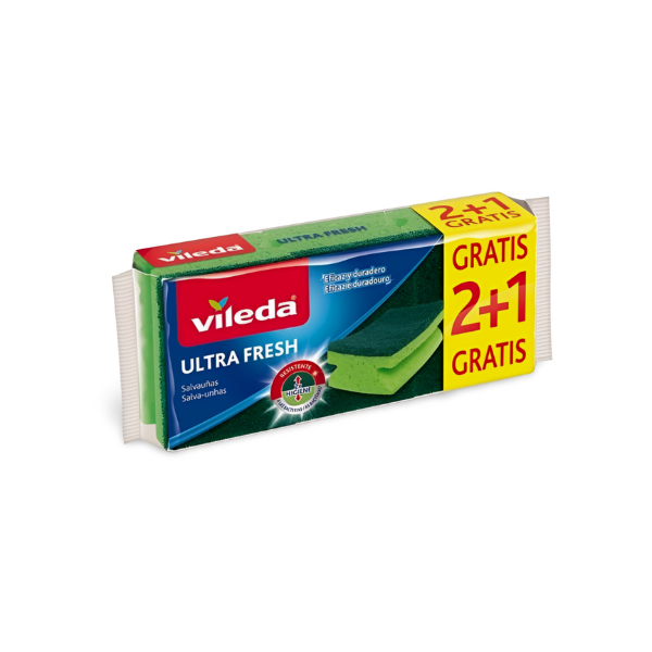 Vileda esponja Salvauñas Ultra Fresh 2+1 unidades GRATIS