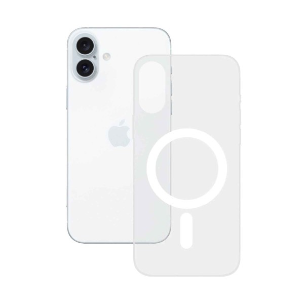 Ksix trasera silicona magsafe transparente / apple iphone 16 plus