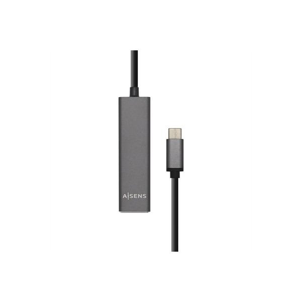 Aisens hub usb 3.1 usb-c/m-4xtipo a/h gris, 15cm