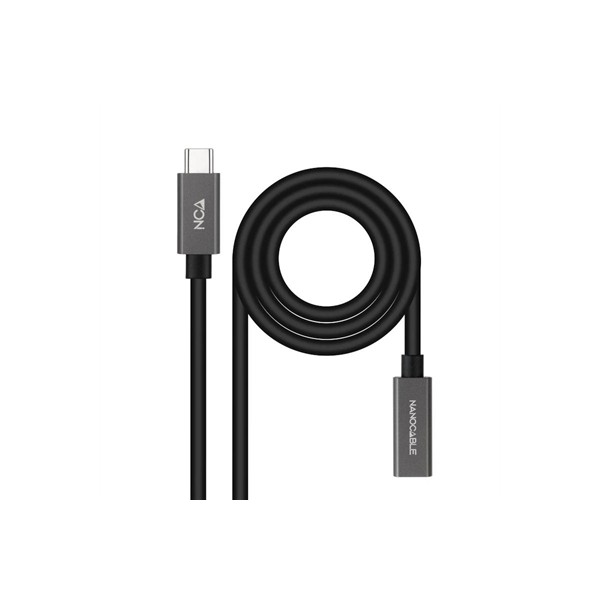 Nanocable cable usb 3.2 gen2 usb-c m/h 1,5 m negro