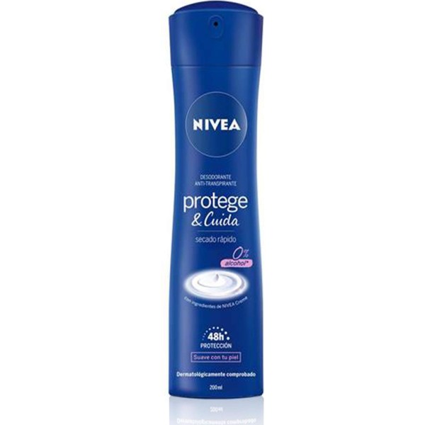 Nivea protege desodorante con secado rapido sin alcohol 200ml vaporizador