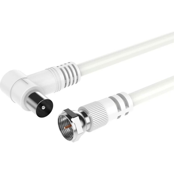 Jc nb1498 blanco / cable de video (coaxial) / 9.5mm / macho a macho / 3m