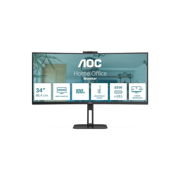 Aoc cu34v5c monitor 27" 2k hdmi usbc mm aa cur