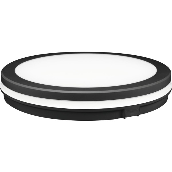 Aplique led redondo negro ip65 30w.cct