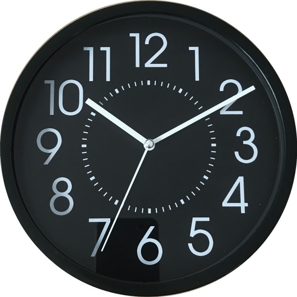 Reloj pared negro redondo 20cm