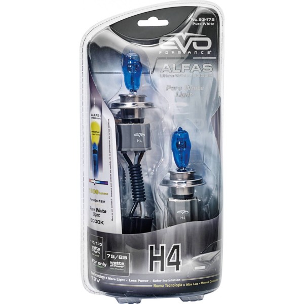Lámpara / bombilla EVO Formance ALFAS 85W 6000K H1 H4 H7
